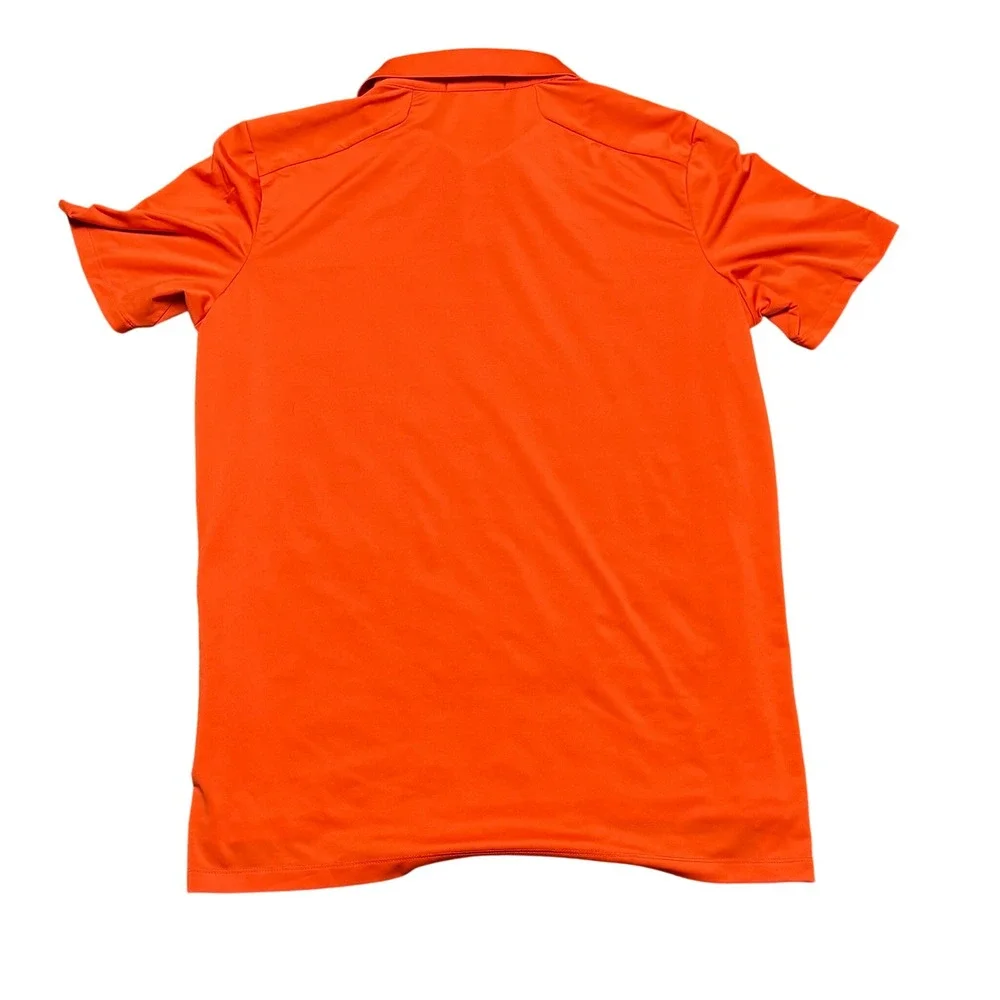 RLX‎ Ralph Lauren Orange Polo Shirt Men's L Side Slits Golf